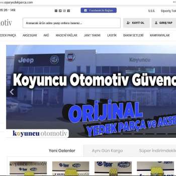 Toptan Yedek Parça E-Ticaret Sitemiz Hizmete Girdi Koyuncu Grup